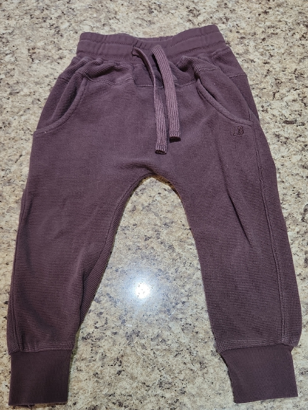 Little Bipsy Waffle Knit Jogger Pants